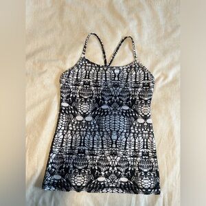 lululemon power Y tank top in glacier lace